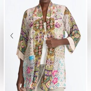 Tempo mix embroidered kimono